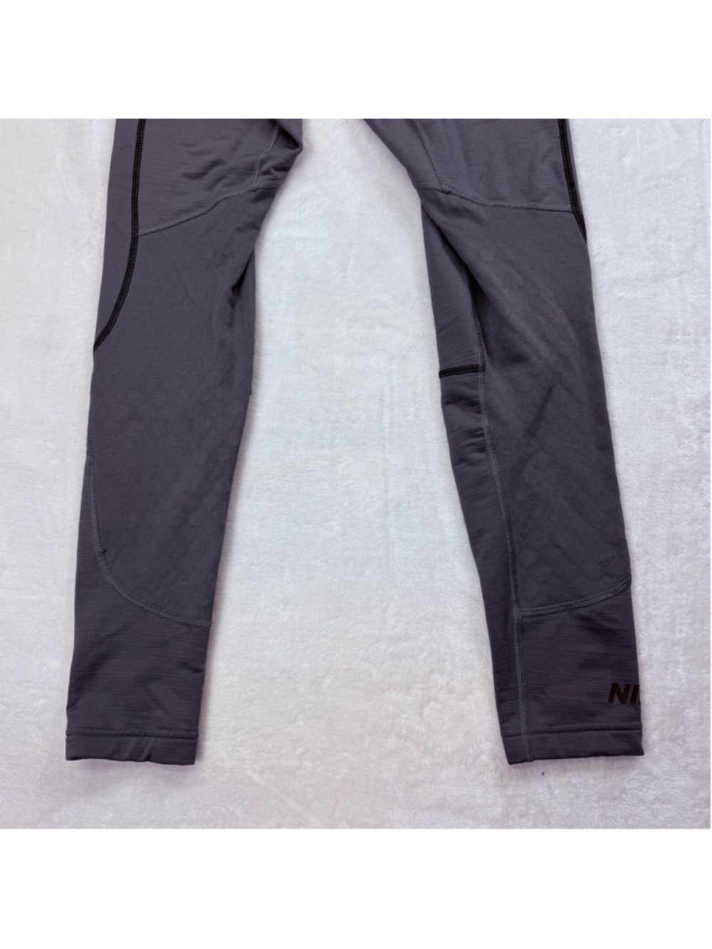 Men's Nike Pro Hyperwarm Compression Pants Medium Gray Black - Picture 9 of 12
